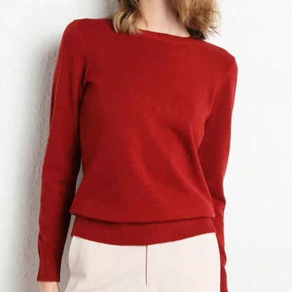 Women's Cashmere Sweater Classic Neckline
