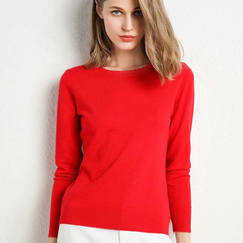 Autumn Cashmere Sweater Classic Neckline