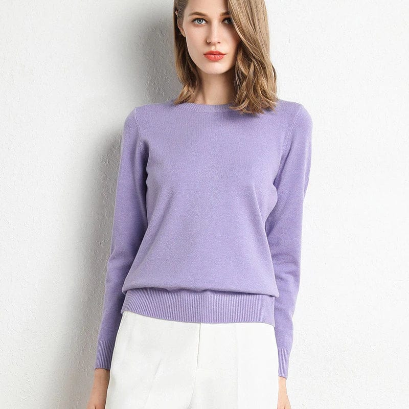 Women's Cashmere Sweater Classic Neckline