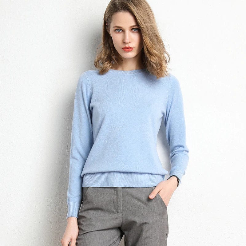 Women's Cashmere Sweater Classic Neckline