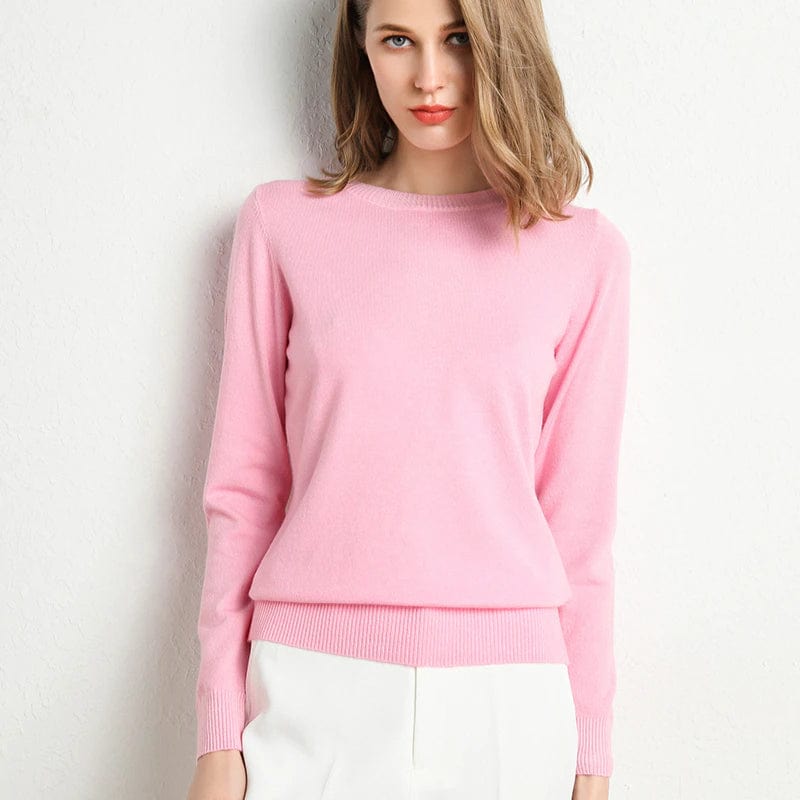 Women's Cashmere Sweater Classic Neckline
