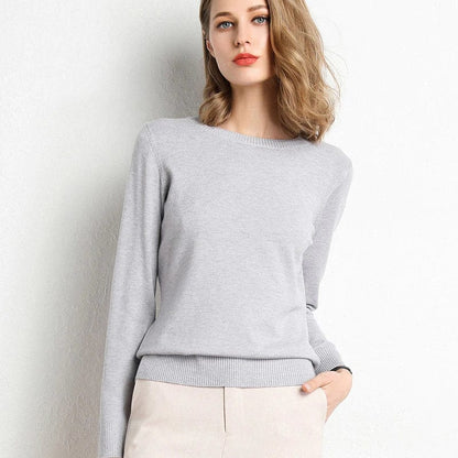 Women's Cashmere Sweater Classic Neckline