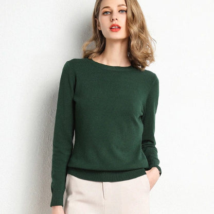 Women's Cashmere Sweater Classic Neckline