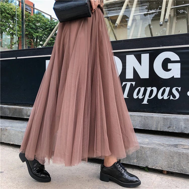 Women's Long Autumn Tulle Skirt - Vonnera