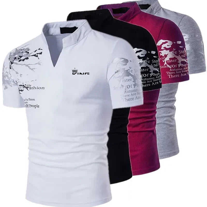 Image of Patrick | Men's V-Neck Polo Shirt