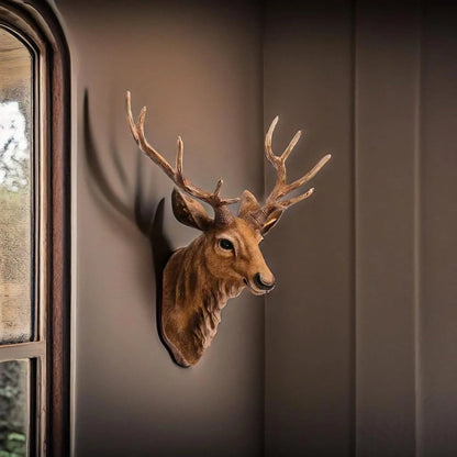 Majestic Deer Head Wall Art Decoration - Vonnera