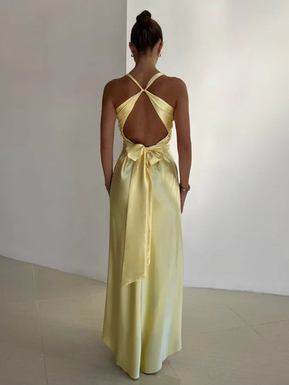Image of Phyllis | Women's Backless Maxi Dress