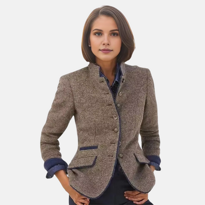Women's Fitted Button Down Jacket - Vonnera