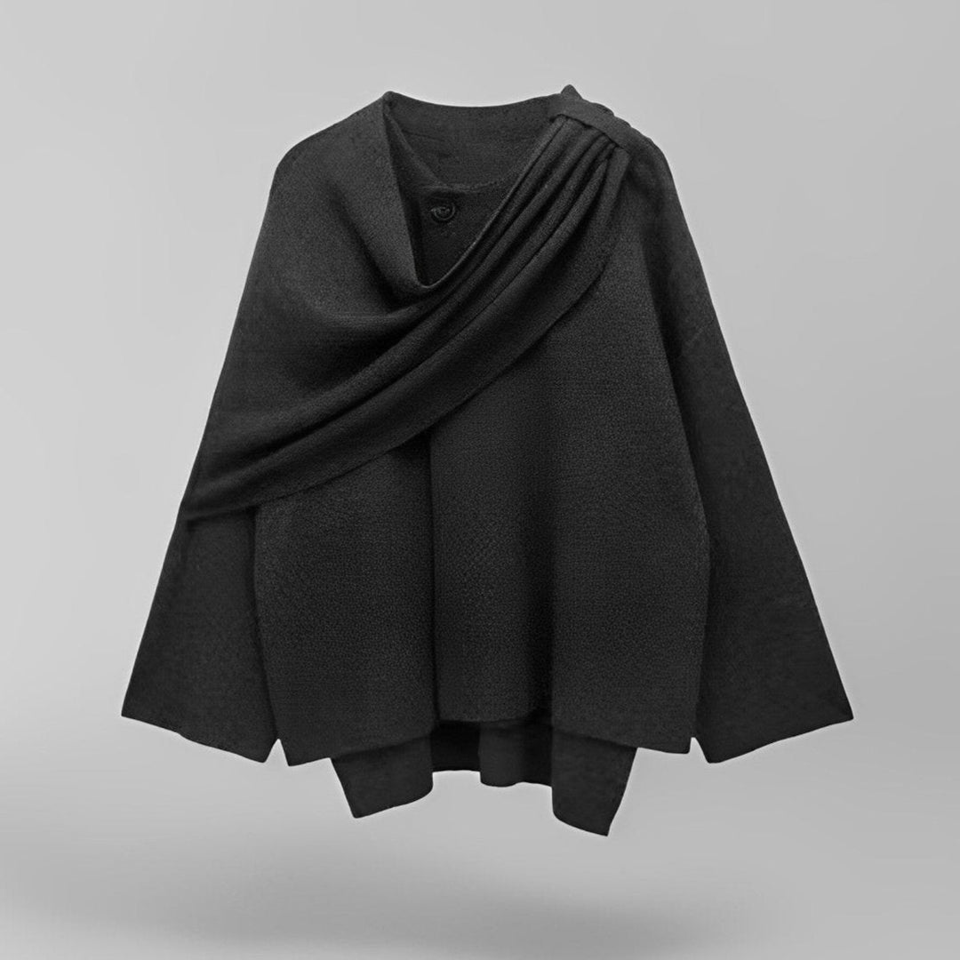 Women's Cape Style Wool Coat - Vonnera