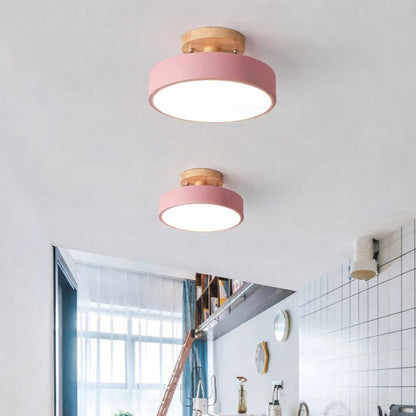 Vonnera Wooden Round Ceiling Light
