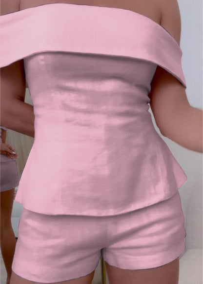 Women's Off Shoulder And Shorts Set