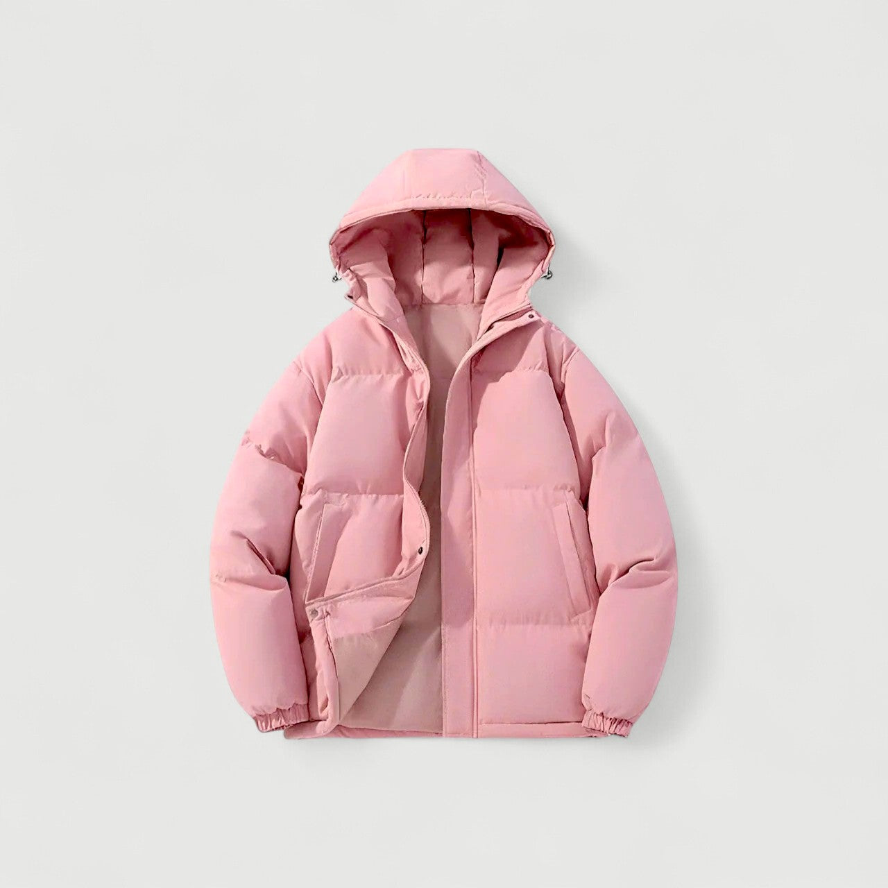 Women's Insulated Hooded Puffer Jacket Quilted Water Resistant Black - Vonnera