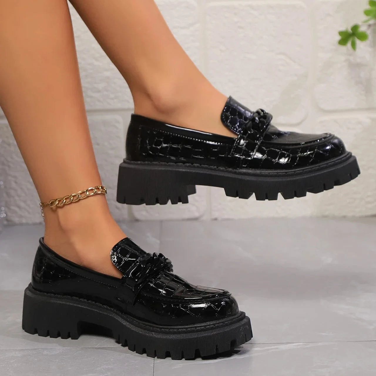 Image of Piper | Women's Chunky Lug Sole Slip-On Loafers