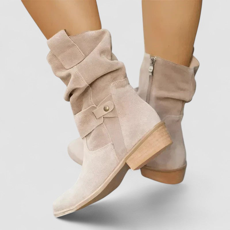 Women's Low Heel Ankle Boots - Vonnera