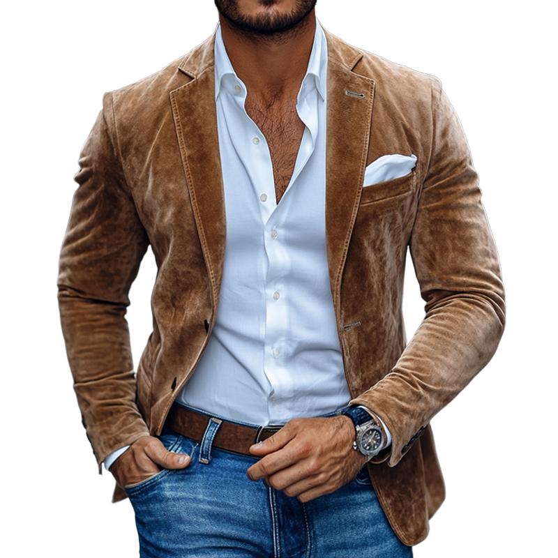 Men's Suede Blazer - Vonnera