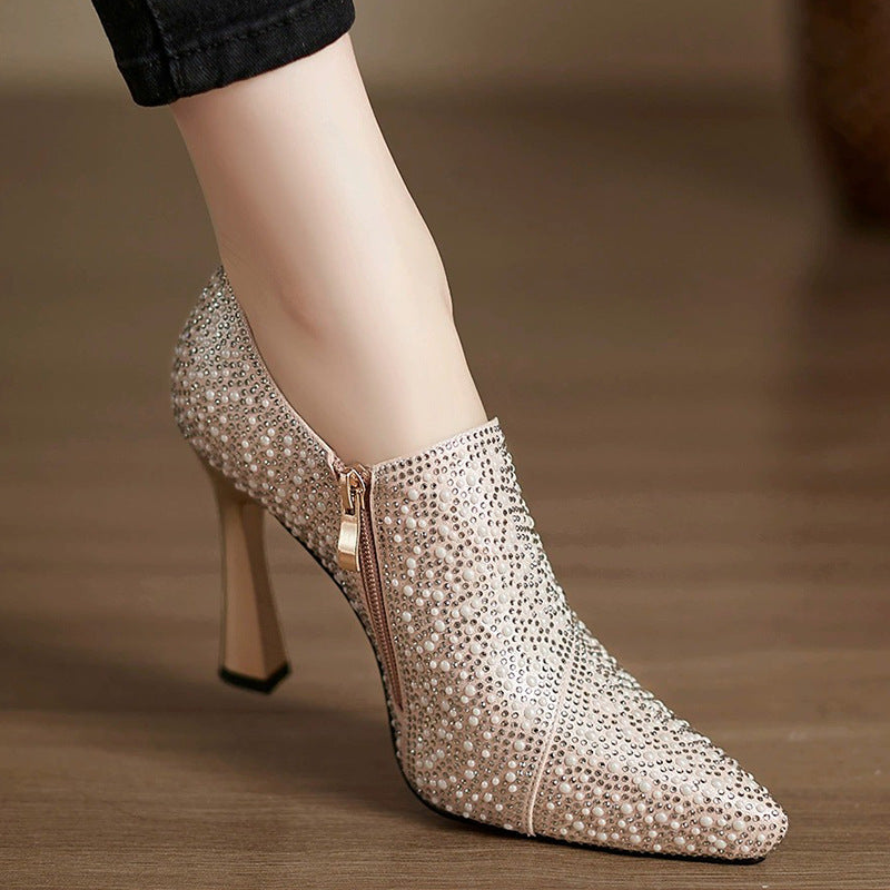 Women's Pointed Toe Stiletto Heels Embellished - VibreMode