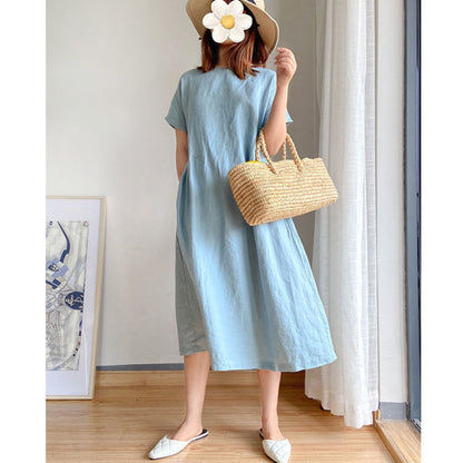 Image of Polly | Women's Short Sleeve A-Line Midi Dress