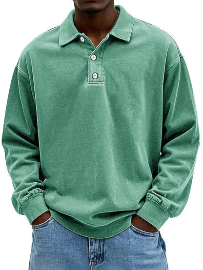 Maxime Men's Long Sleeved Polo Shirt