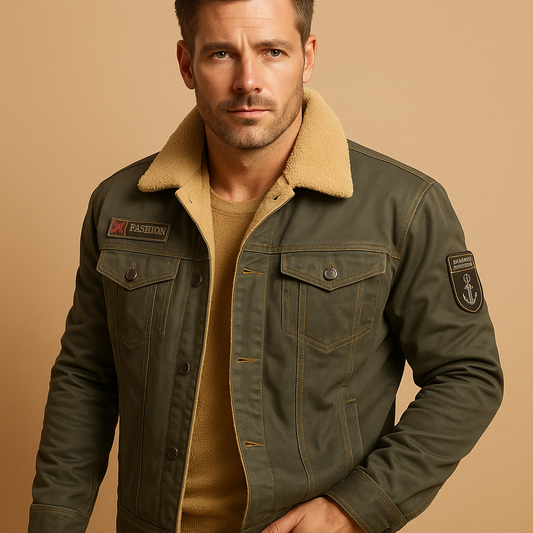 Men’s premium fleece motorcycle jacket with reinforced protection zones and breathable warmth, suitable for cold rides and everyday use.