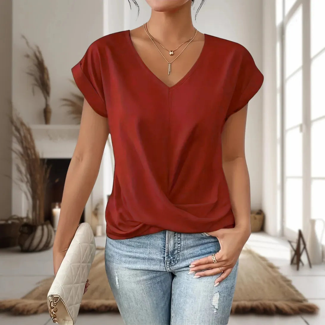 Women's Sweetheart Neck Casual T-Shirt