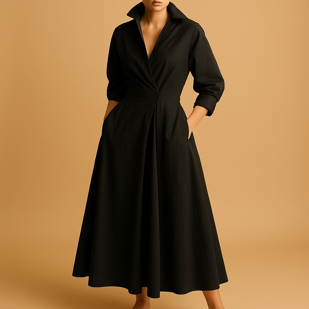 Women's Long Sleeve Maxi Dress Printed - Vonnera