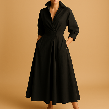 Women's Long Sleeve Maxi Dress Printed - Vonnera
