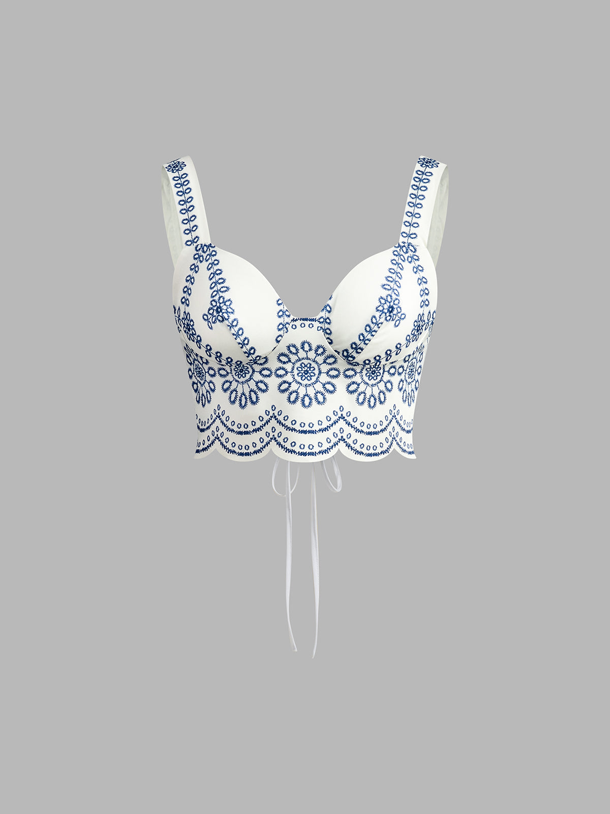 Women's Embroidered Crop And Maxi Skirt Set