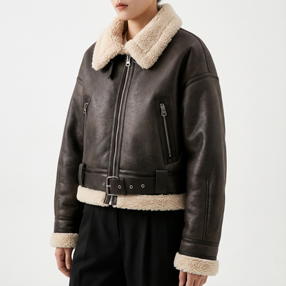 Women's Shearling Coat - Vonnera