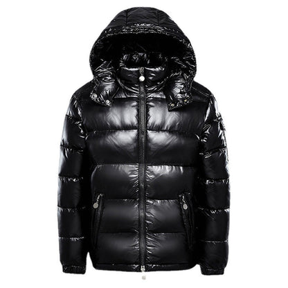 Men's Puffer Jacket Warm Lightweight Insulated Black