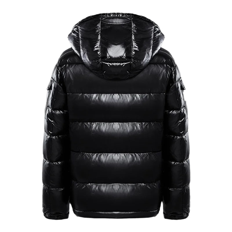 Men's Puffer Jacket Warm Lightweight Insulated Black - Vonnera