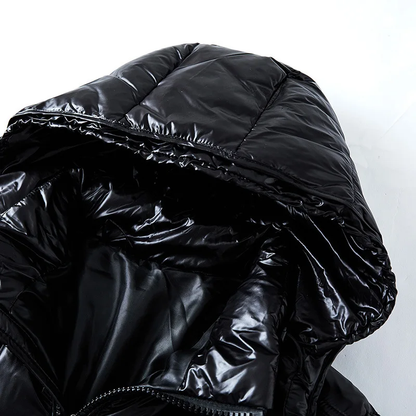 Men's Puffer Jacket Warm Lightweight Insulated Black