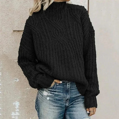Women's Knit Sweater Subtle Texture Beige - Vonnera