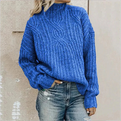 Women's Knit Sweater Subtle Texture Beige