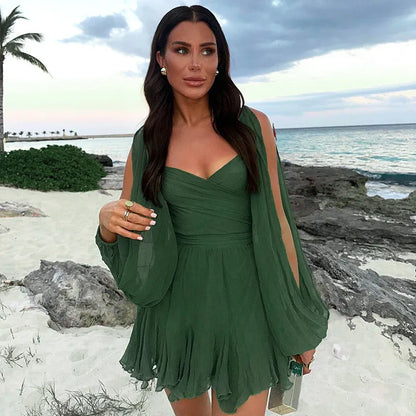 Charlotte | Summer Women Long Sleeve Mini Dress