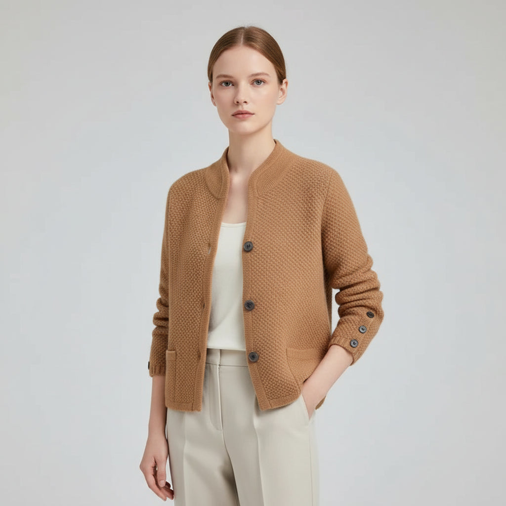 Women's Knit Button Jacket - Vonnera