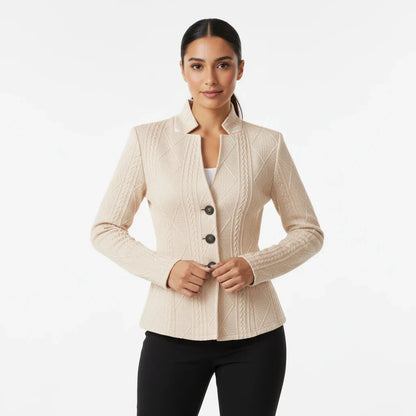 Women's Fitted Blazer Button Front - Vonnera