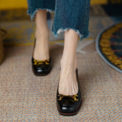 Image of Rachel | Women's Block Heel Slip-On Shoes