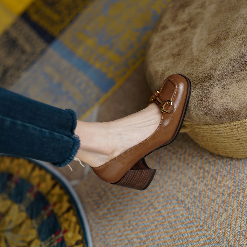 Women's Block Heel Slip-On Shoes - Vonnera