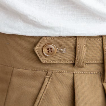 Image of Raphael | Men's Pleated Cropped Dress Pants