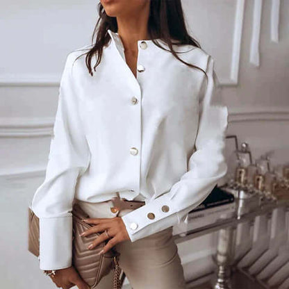 Women's Long Sleeve Button Down Blouse - Vonnera
