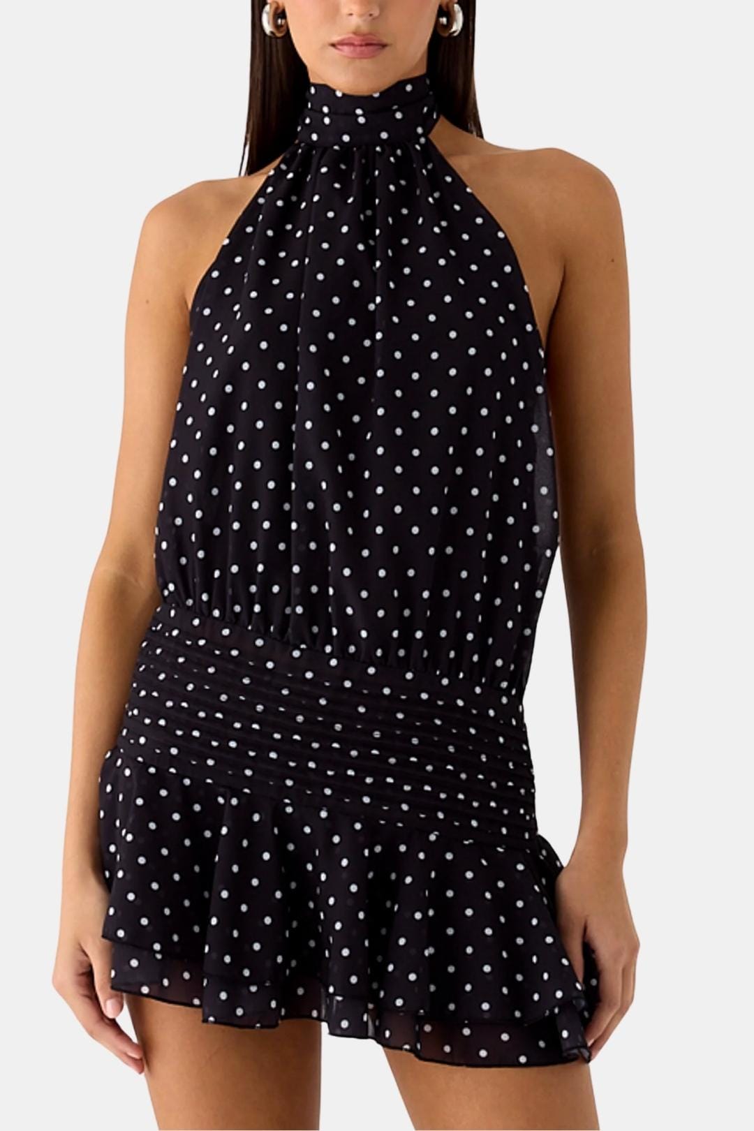 Image of Reba | Women's Sleeveless Halter Mini Dress