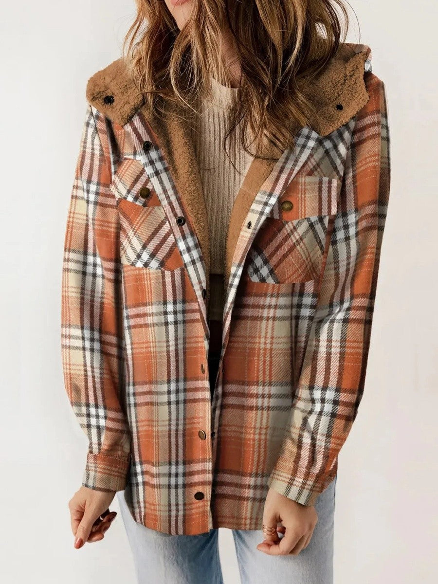 Image of Rebecca | Women's Hooded Plaid Jacket