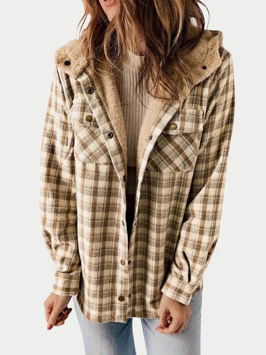 Rebecca Women's Plaid Hooded Jacket - Vonnera