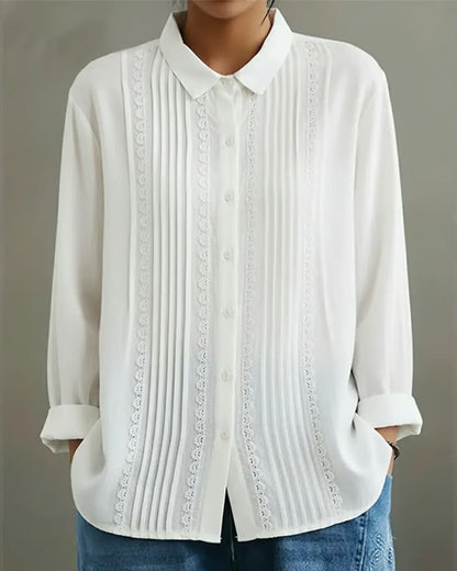 Renee Women's Long Sleeve Button Down Blouse - Vonnera