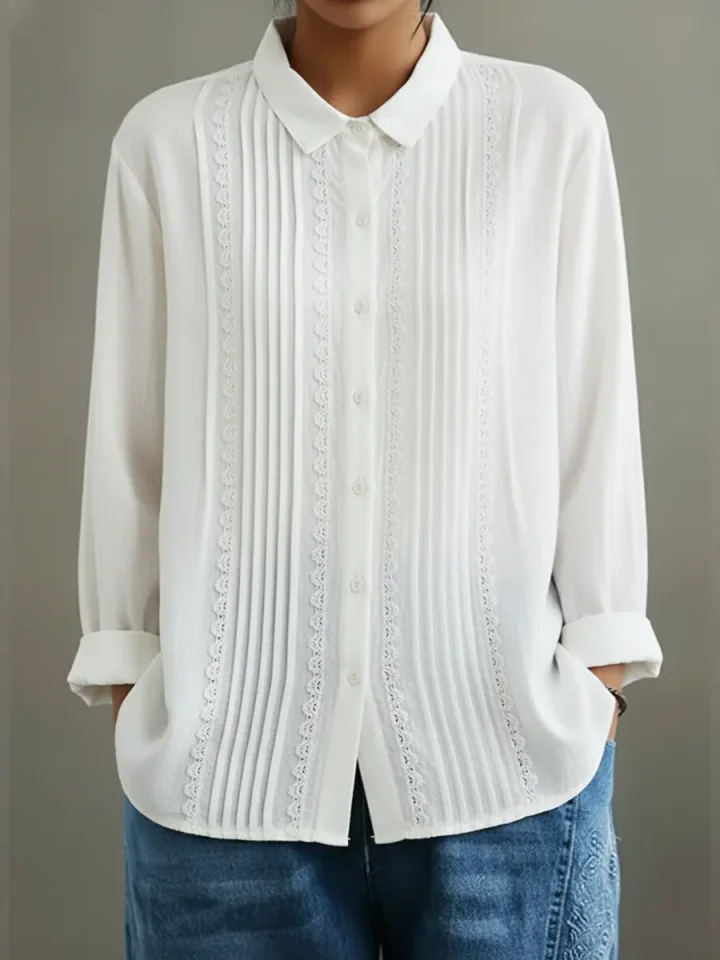 Image of Renee | Women's Button-Down Long Sleeve Blouse