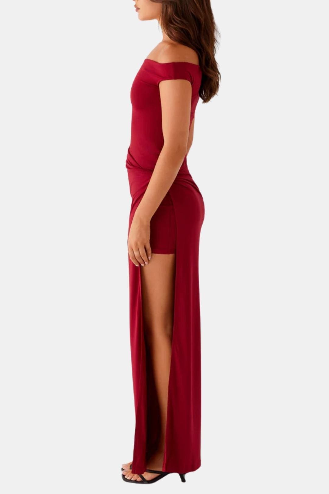Image of Renee | Women's Off-Shoulder Maxi Dress