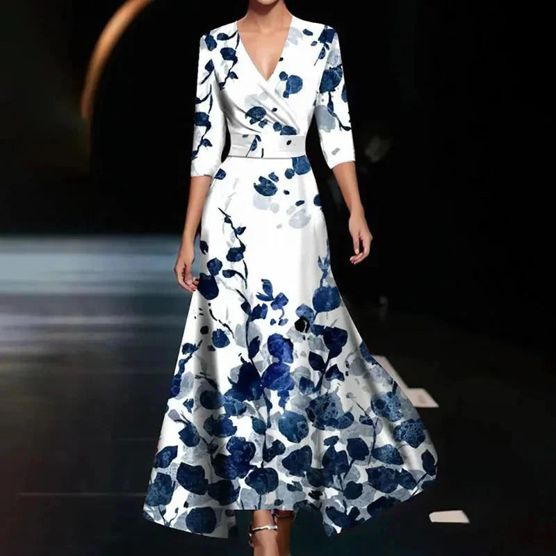 Reverie – Floral Belted Kaftan Maxi Dress