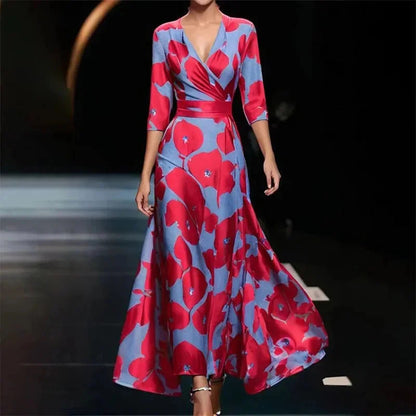 Reverie – Floral Belted Kaftan Maxi Dress