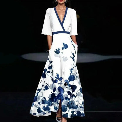 Reverie – Floral Belted Kaftan Maxi Dress