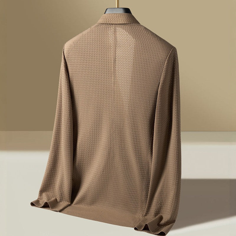 Image of Rhys | Men's Textured Lightweight Single-Breasted Blazer